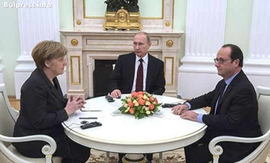 Путин призова Меркел и Оланд да окажат натиск върху Украйна да спазва споразуменията от Минск